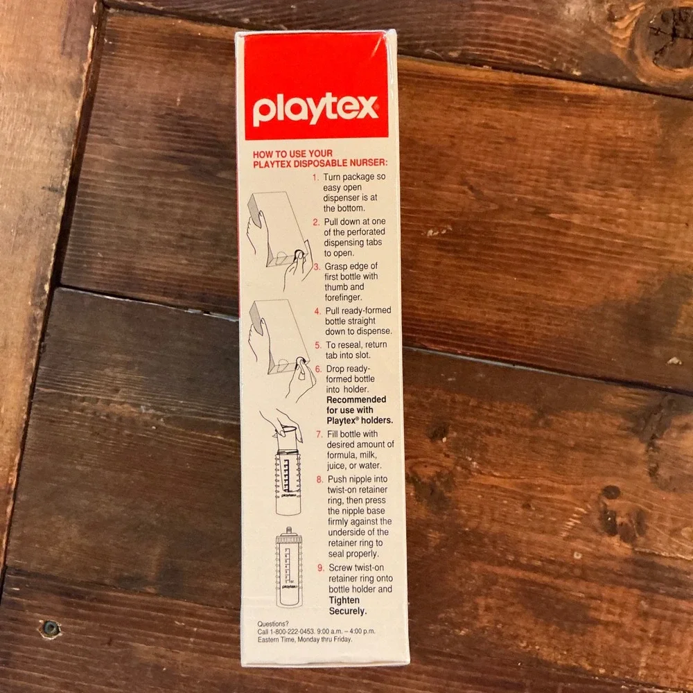 Vintage Playtex Drop Ins Ready Formed Disposable Baby Bottles 8 Ounce‎ 50 Count